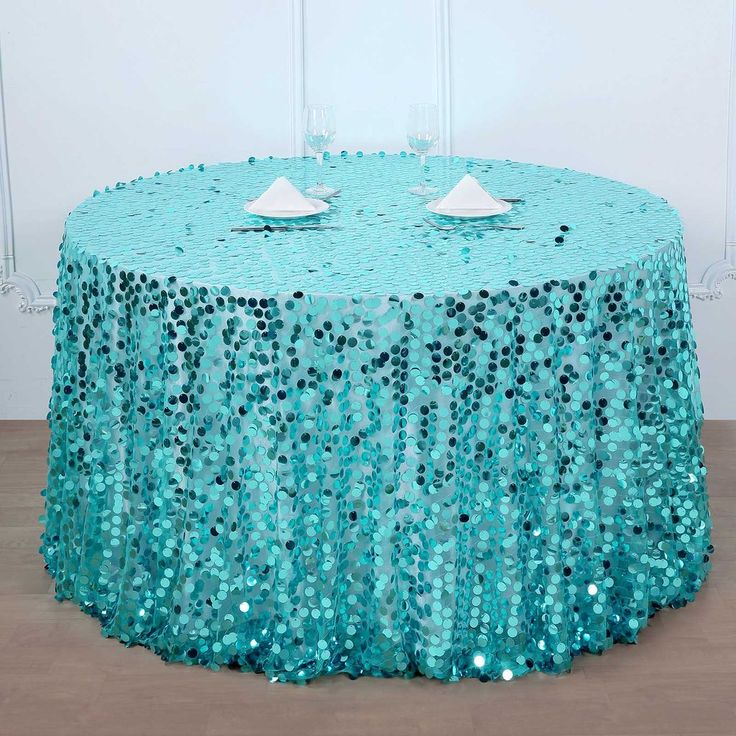 Large Payette Sequin Round 120in Tablecloth