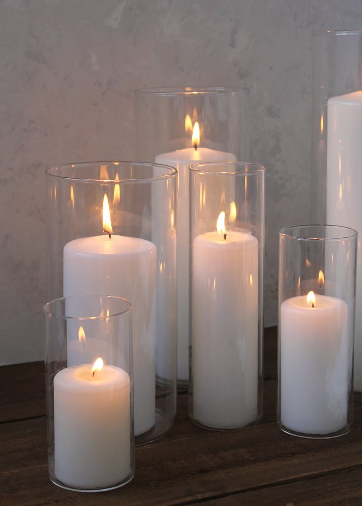 Glass Cylinder Candle Holder