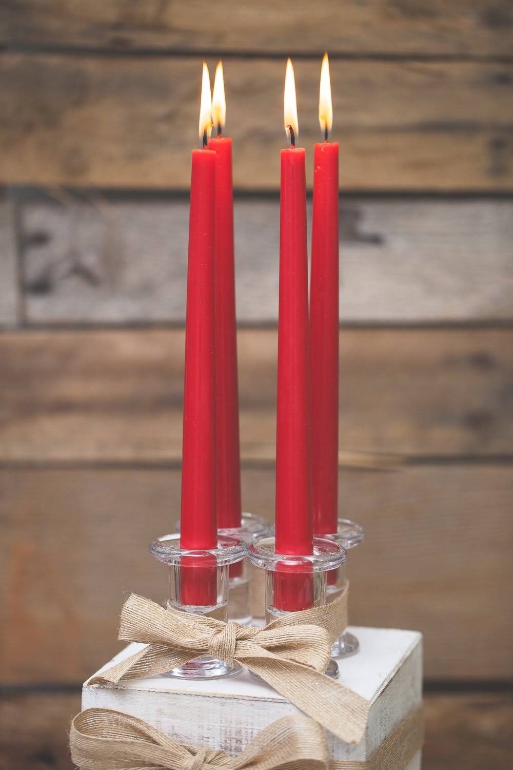 Glass Taper Candle Holder
