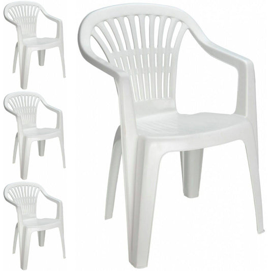 Cayman White Plastic Stack Chairs