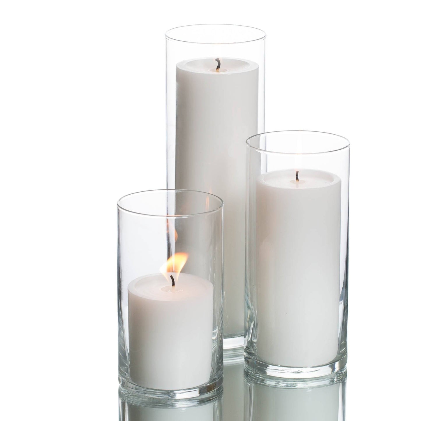 Glass Cylinder Candle Holder