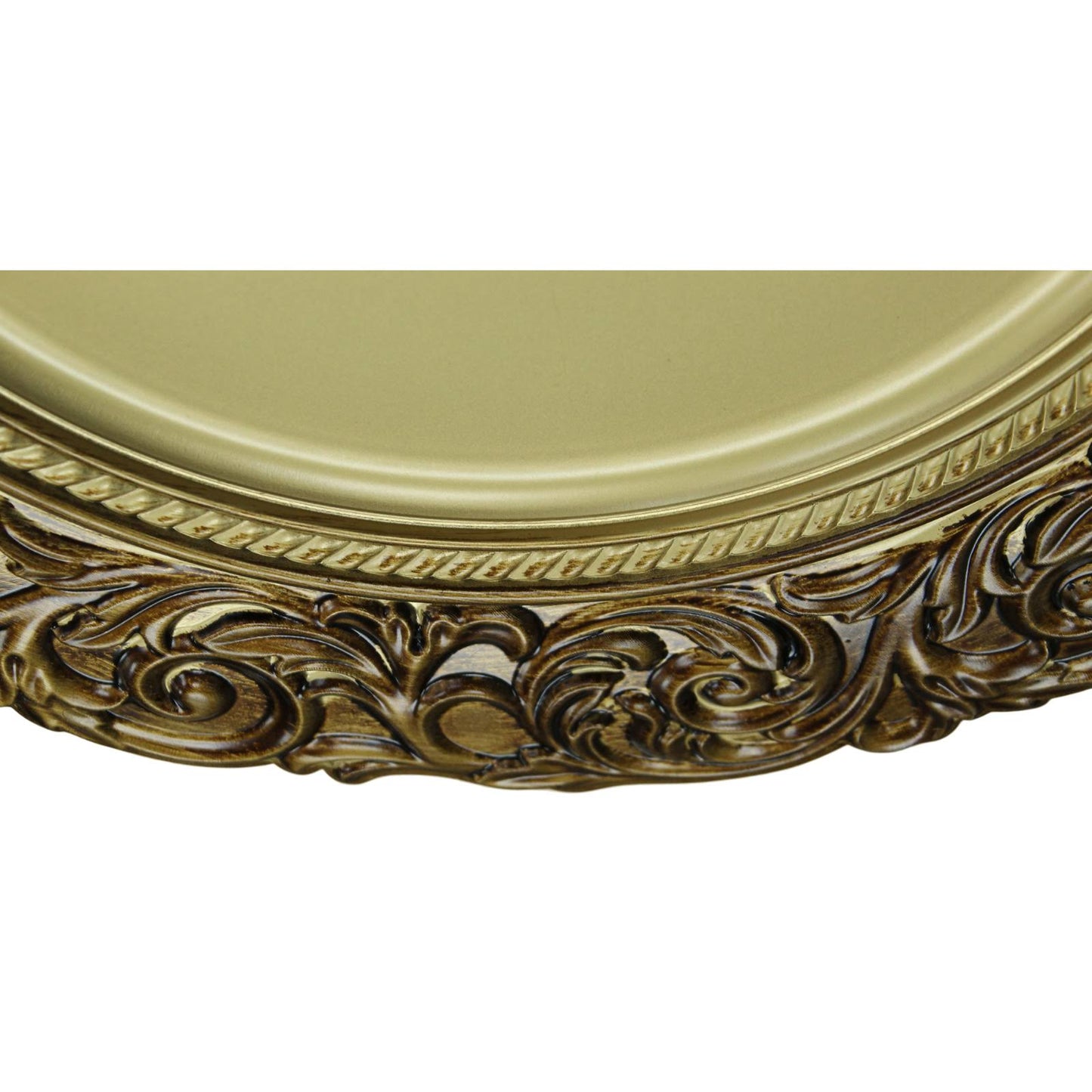Plastic Charger Plates Edge Design - Gold